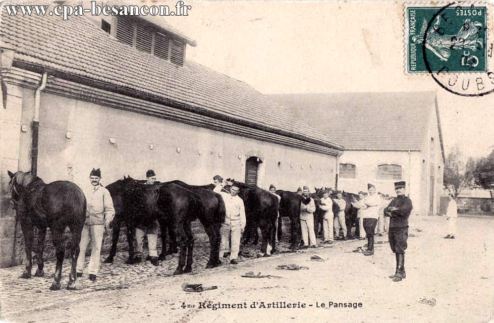 4me Régiment d Artillerie - Le Pansage